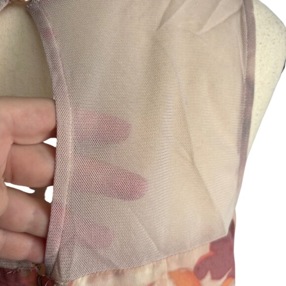 LC LAUREN CONRAD BEAUTIFUL FLOWY FLORAL DRESS IN BLUSH COLORS, SZ. 8 - Picture 7 of 13